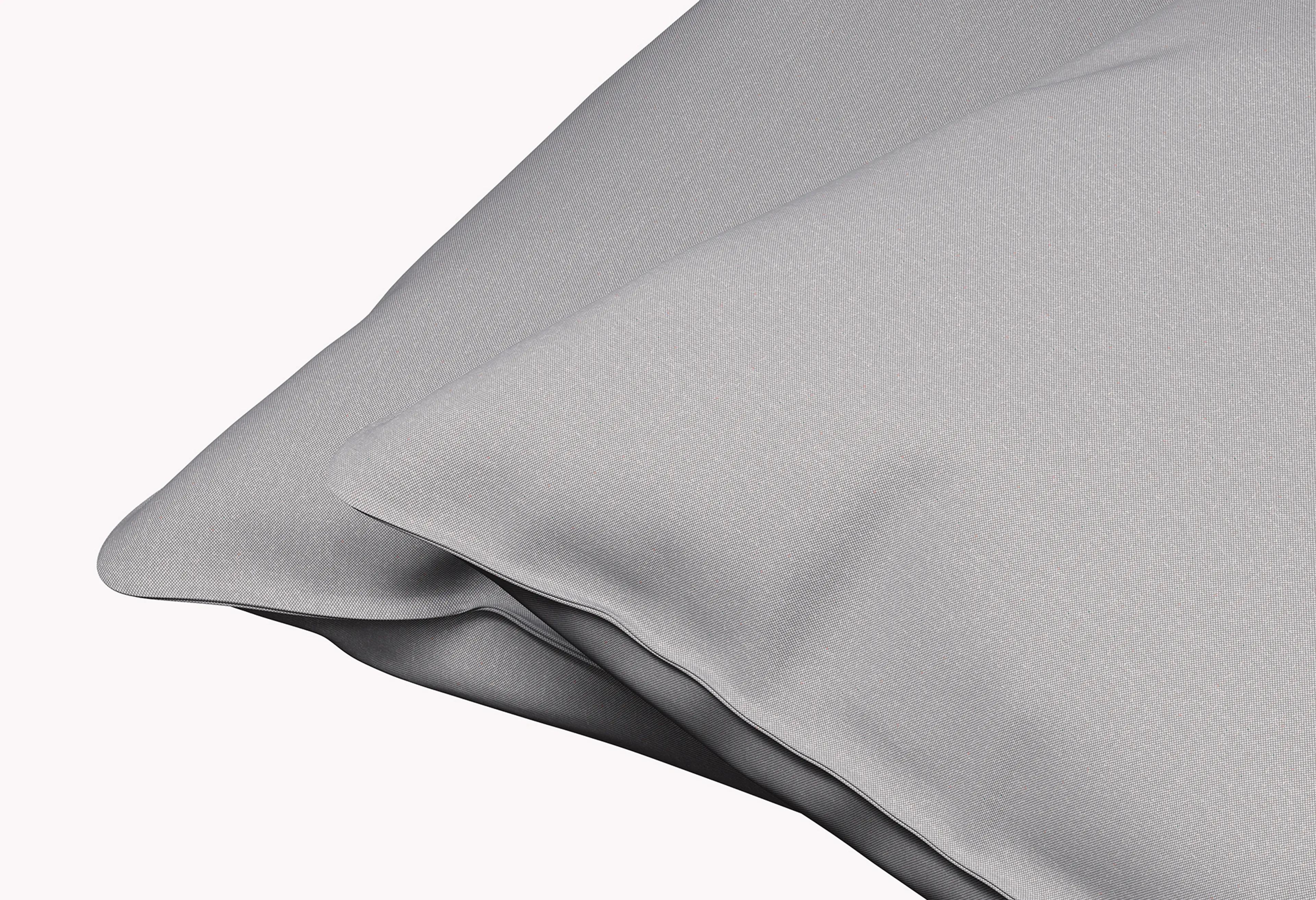 Dixxius Kussenslopen Excellent Percale Katoen Light Grey (set van 2)