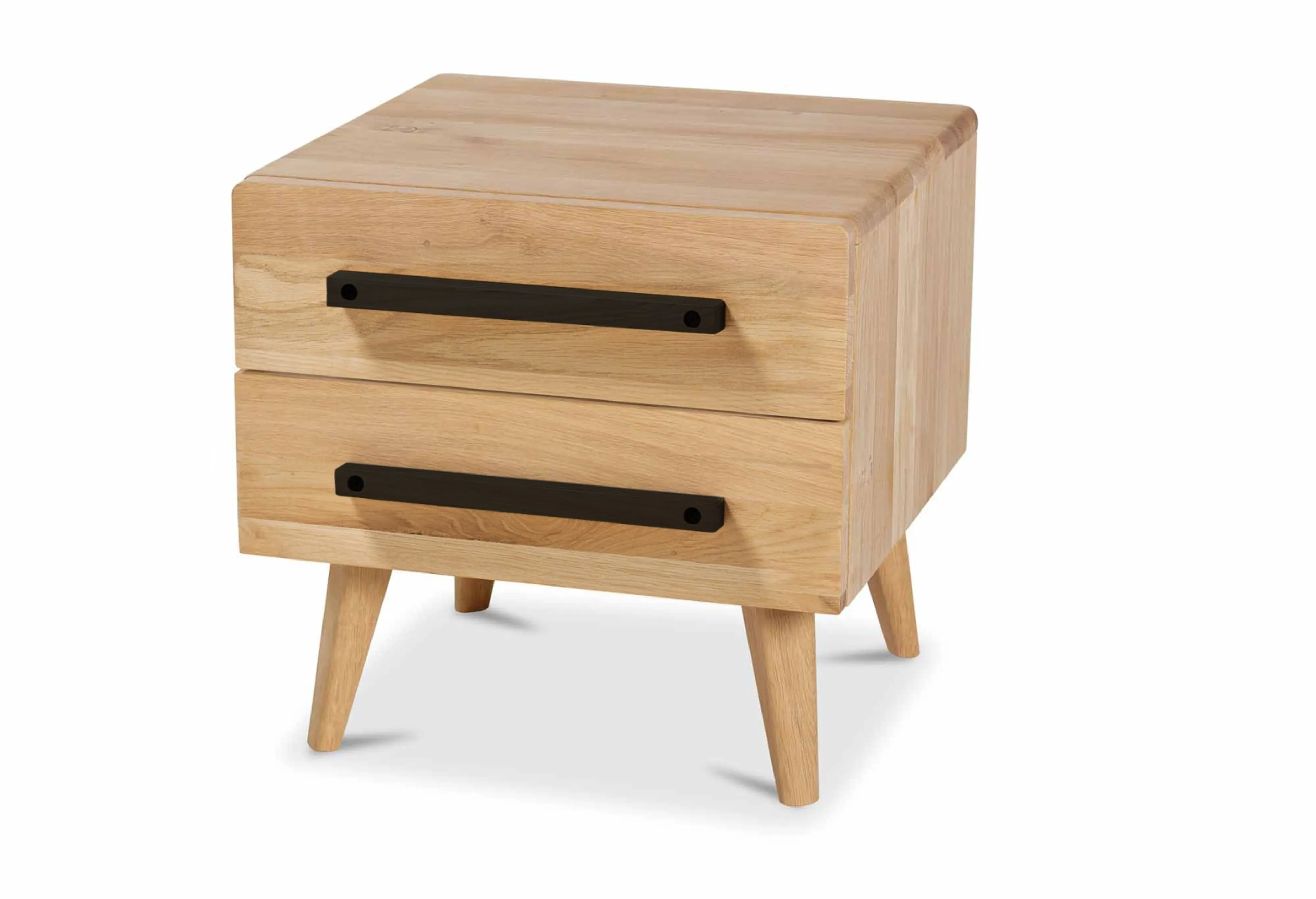 Nachtkast Balance Curve met zwart-houten handvat